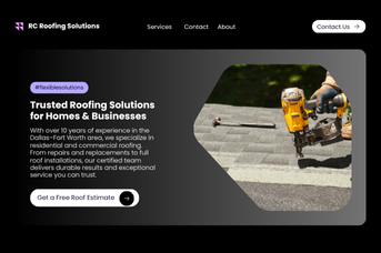 Roofer working on a modern house